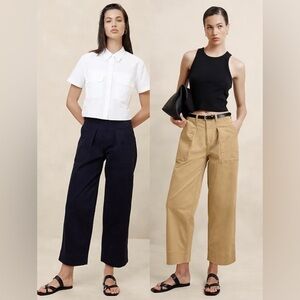 Banana Republic Authentic Chino Barrel Pant in NAVY Size 12